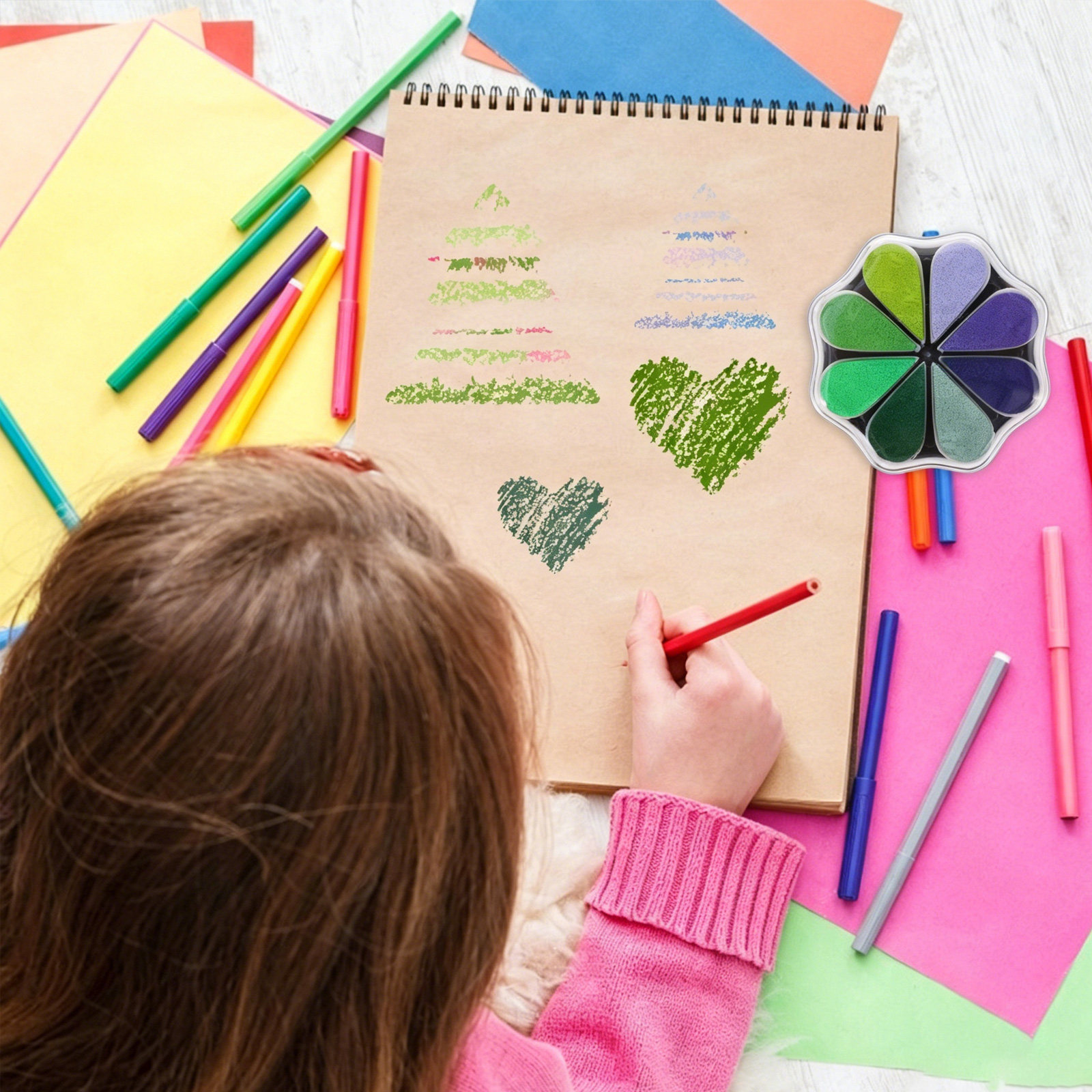 Art And Craft For Nursery - Bantalan Tinta Kerajinan dengan Desain Ringkas,