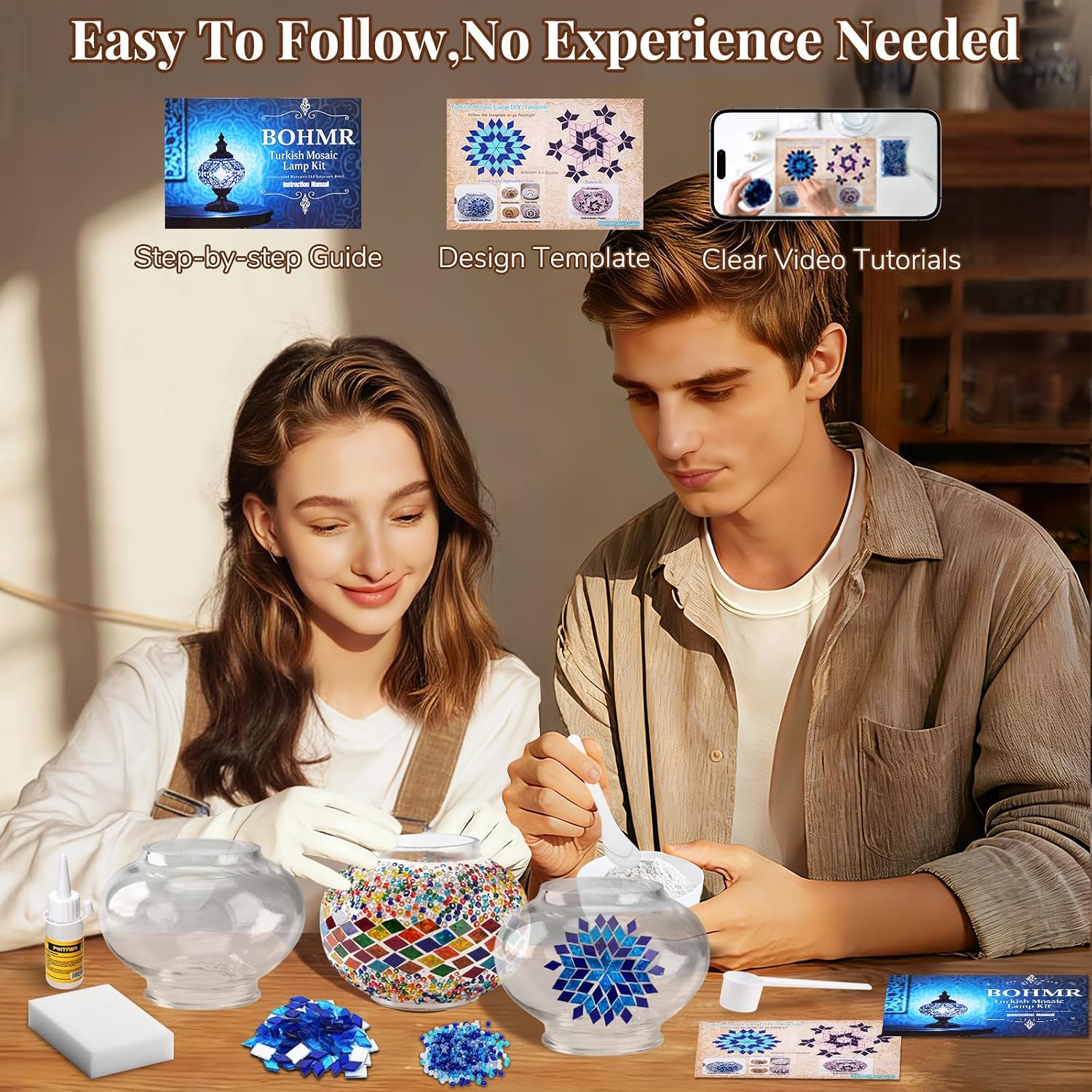 Kit Lampu Mosaik Turki 3 Globe - Art Craft Kit ulasan dan harga